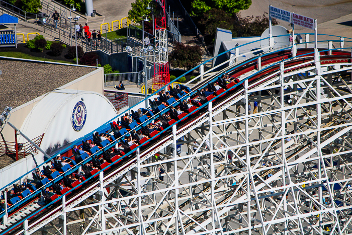 The John Allen designed Racer rollercoaster at Kings Island, Kings island, Ohio