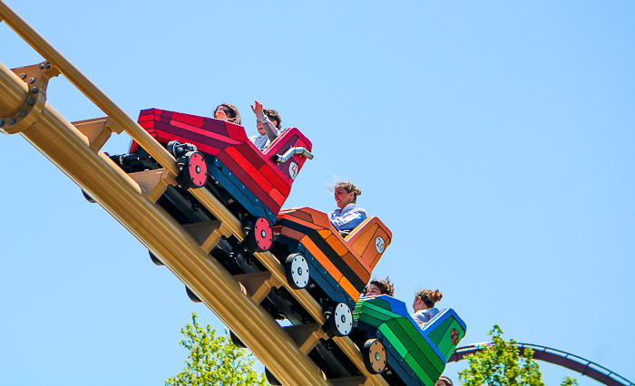 The Snoopys Soapbox Racers rollercoaster at Kings Island, Kings island, Ohio