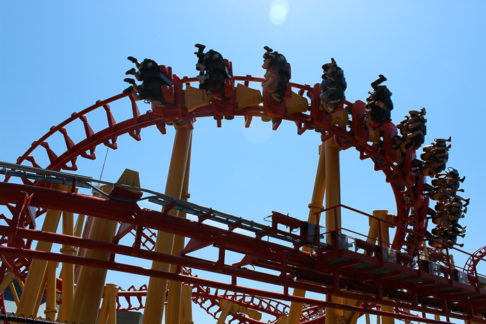 The Ednor L'attaque rollercoaster at La Ronde, Montreal, Quebec