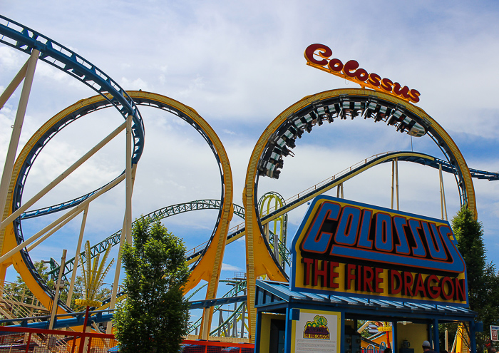 The Colossus The Fire Dragon Roller Coaster at Lagoon Amusement Park, Farmington, Utah