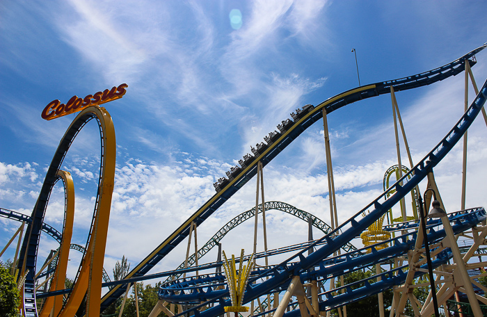 TThe Colossus The Fire Dragon Roller Coaster at Lagoon Amusement Park, Farmington, Utah