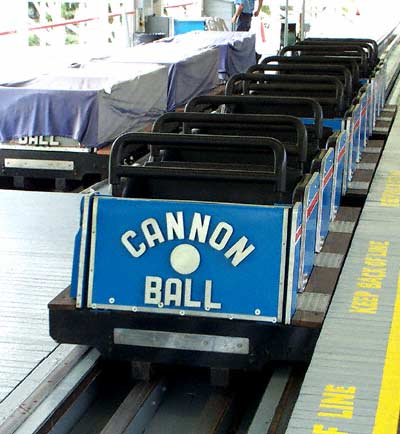 The Cannon Ball Rollercoaster at Lake Winnepesaukah, Rossville, Georgia