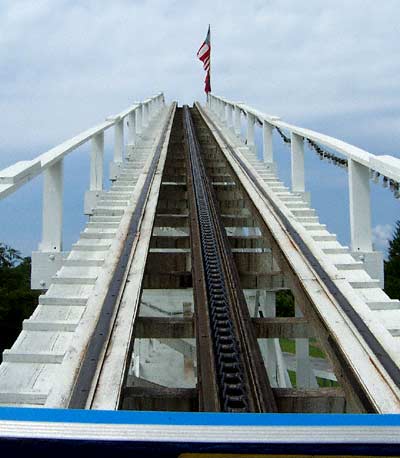 The Cannon Ball Rollercoaster at Lake Winnepesaukah, Rossville, Georgia