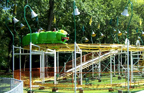 The Wacky Worm Rollercoaster at Lake Winnepesaukah, Rossville, Georgia