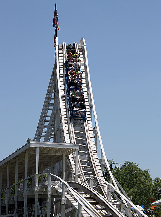 The Cannon Ball Roller Coaster at Lake Winnepesaukah Amusement Park, Rossville, Georgia