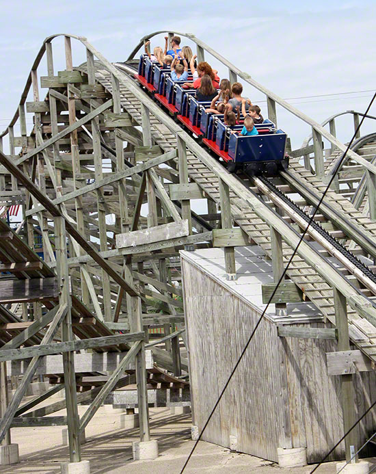 The Meteor Roller Coaster at Little Amerricka Amusement Park, Marshall, Wisconsin