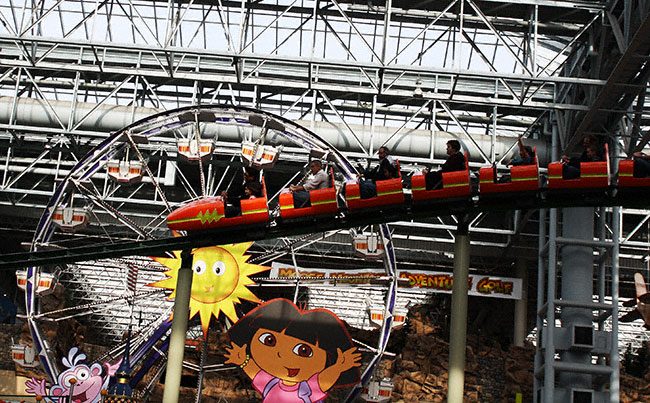The Pepsi Orange Streak Rollercoaster at Nickelodeon Universe at the Mall of America, Bloomington, MN