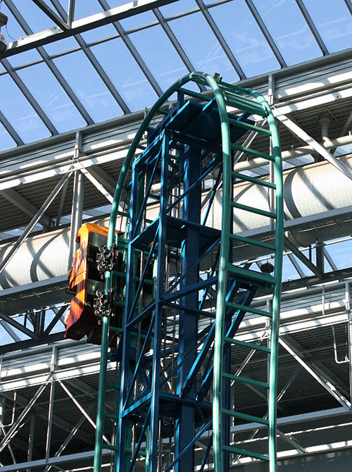 The Spongebob Squarepants Rock Bottom Plunge Rollercoaster at Nickelodeon Universe at the Mall of America, Bloomington, MN