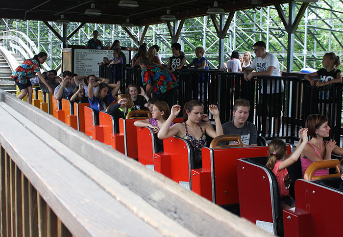 The Silver Comet Roller Coaster at Martin's Fantasy Island Amusement Park, Grand Island, New York