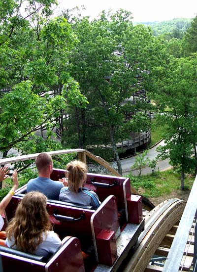 Hades Rollercoaster at Mt. Olympus Water & Theme Park, Wisconsin Dells, Wisconsin