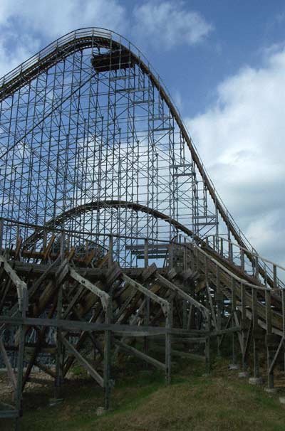 Hades Rollercoaster at Mt. Olympus Water & Theme Park, Wisconsin Dells, Wisconsin