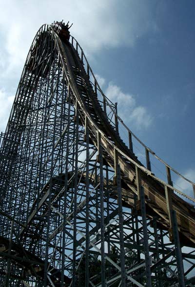Hades Rollercoaster at Mt. Olympus Water & Theme Park, Wisconsin Dells, Wisconsin