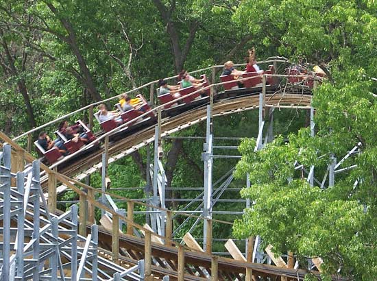 Hades Rollercoaster at Mt. Olympus Water & Theme Park, Wisconsin Dells, Wisconsin