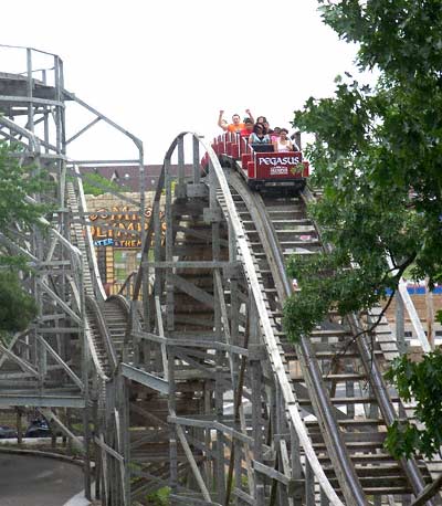 Pegasus Rollercoaster at Mt. Olympus Water & Theme Park, Wisconsin Dells, Wisconsin