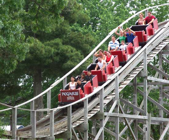 Pegasus Rollercoaster at Mt. Olympus Water & Theme Park, Wisconsin Dells, Wisconsin