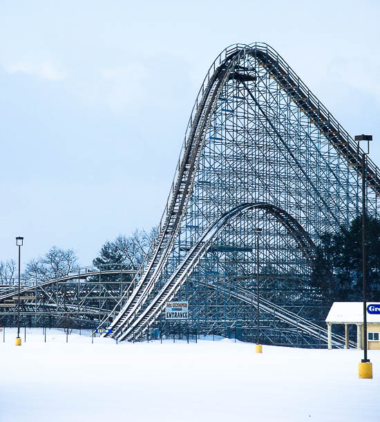Hades Roller Coaster at Mount Olympus Theme & Water Park, Wisconsin Dells, Winter 2008
