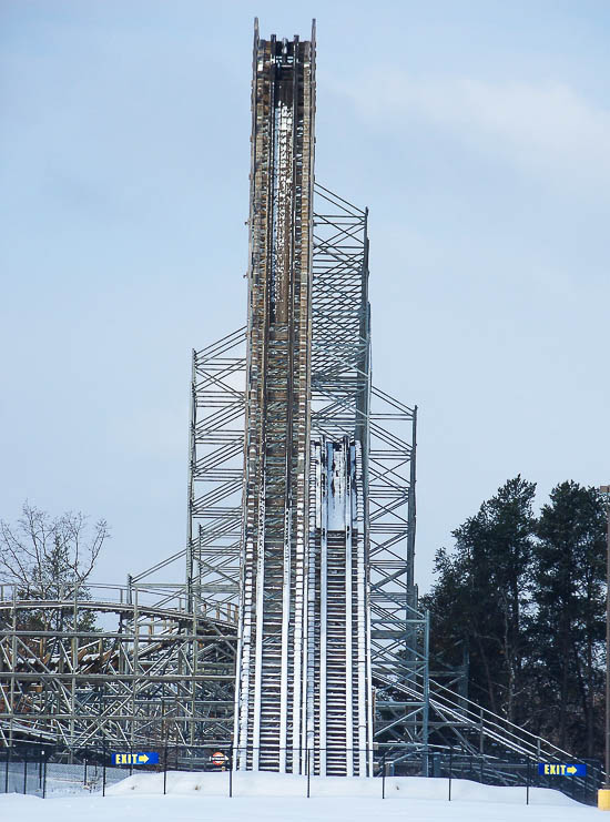 Hades Roller Coaster at Mount Olympus Theme & Water Park, Wisconsin Dells, Winter 2008