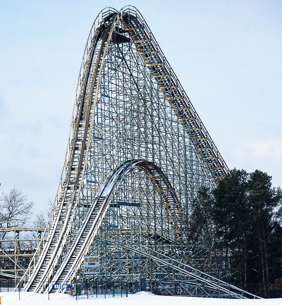 Hades Roller Coaster at Mount Olympus Theme & Water Park, Wisconsin Dells, Winter 2008