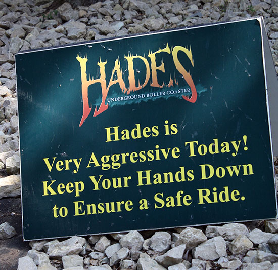Hades Roller Coaster at Mount Olympus Water & Theme Park, Wisconsin Dells, Wisconsin