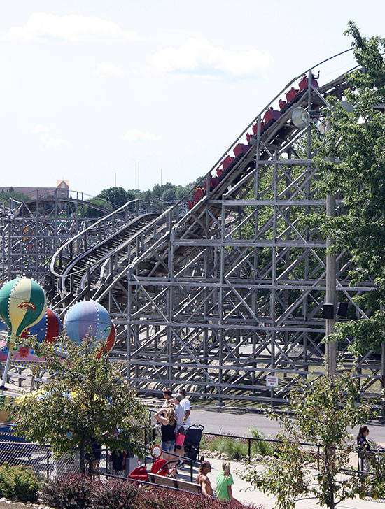 The Pegasus Rollercoaster at Mount Olympus Water & Theme Park, Wisconsin Dells, Wisconsin