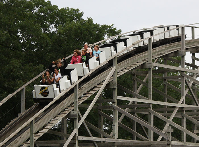 Zeus Roller Coaster at Mount Olympus Water & Theme Park, Wisconsin Dells, Wisconsin