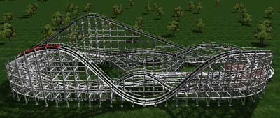 The Crescent Park Zephyr No Limits Defunct Rollercoaster