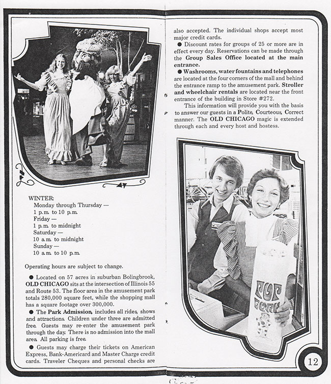 Old Chicago Shopping Mall & Amusement Park's Employee Manual