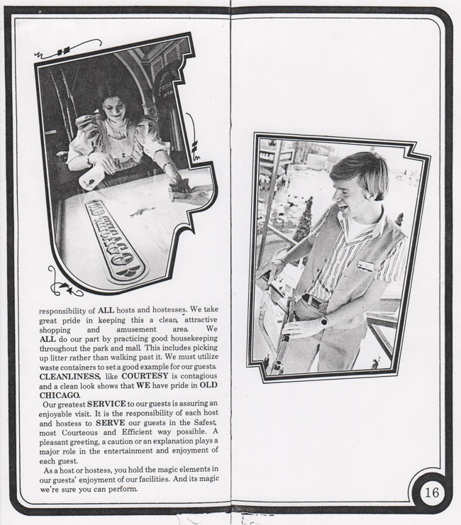 Old Chicago Shopping Mall & Amusement Park's Employee Manual