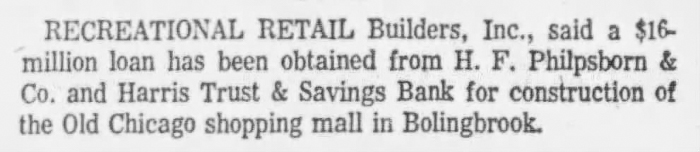 Old Chicago Shopping Center & Amusement Park, Bolingbrook Illinois