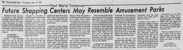 Old Chicago Shopping Center & Amusement Park, Bolingbrook Illinois