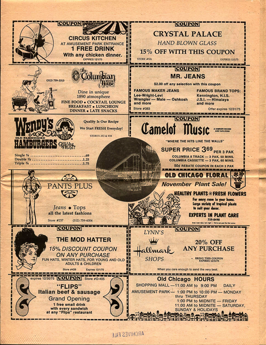 Old Chicago Shopping Center & Amusement Park, Bolingbrook Illinois