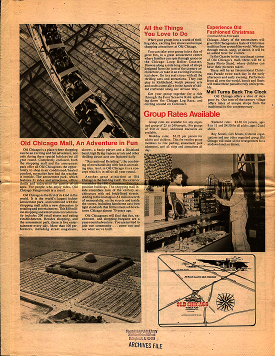 Old Chicago Shopping Center & Amusement Park, Bolingbrook Illinois