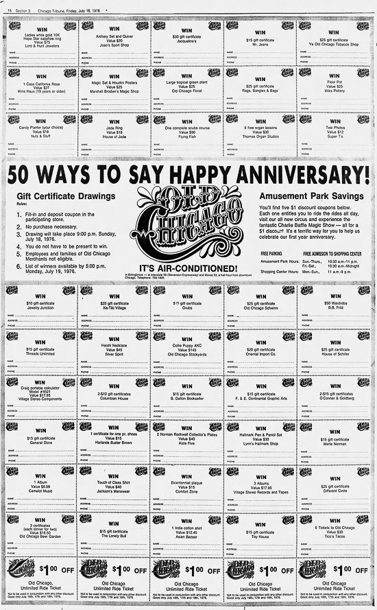 Old Chicago Shopping Center & Amusement Park, Bolingbrook Illinois