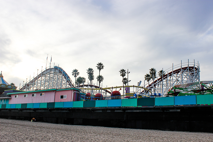 The Giant Dipper rollercoaster at Santa Cruz Beach Boardwalk, Santa Cruz, California