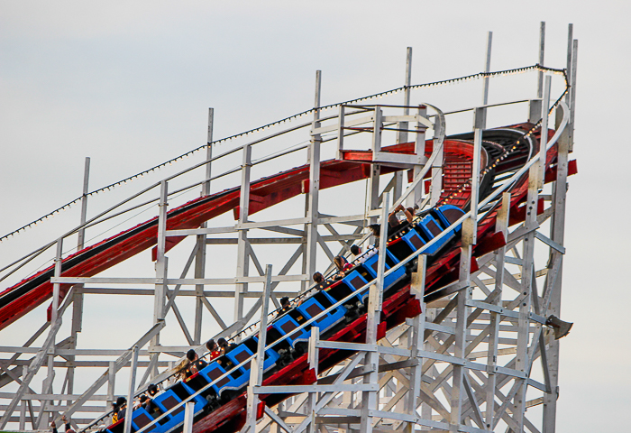 The Giant Dipper rollercoaster at Santa Cruz Beach Boardwalk, Santa Cruz, California
