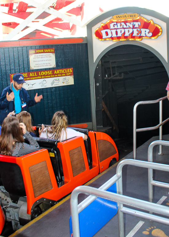The Giant Dipper rollercoaster at Santa Cruz Beach Boardwalk, Santa Cruz, California