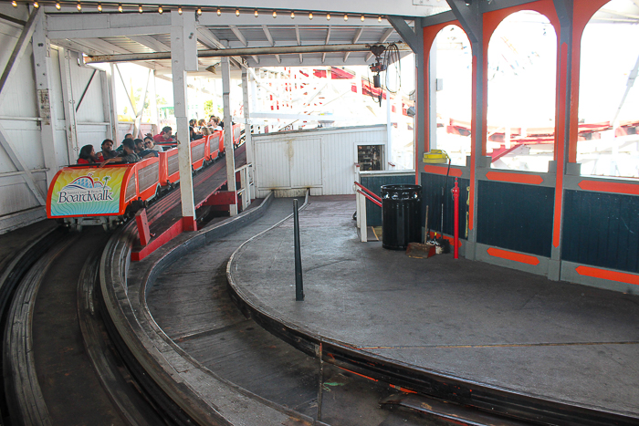 The Giant Dipper rollercoaster at Santa Cruz Beach Boardwalk, Santa Cruz, California