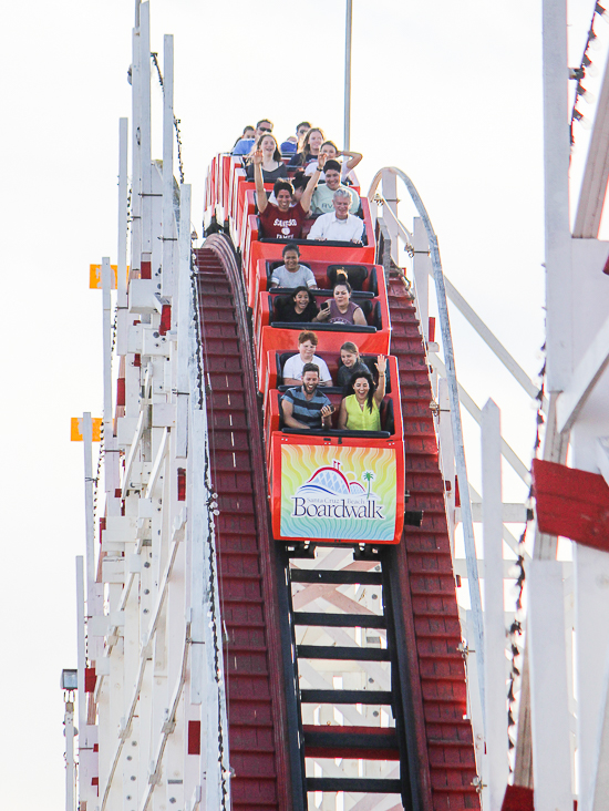The Giant Dipper rollercoaster at Santa Cruz Beach Boardwalk, Santa Cruz, California