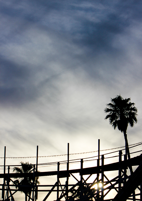 The Giant Dipper Rollercoaster at Santa Cruz Beach Boardwalk, Santa Cruz, California