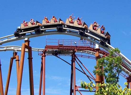 The Powder Keg rollercoaster at Silver Dollar City, Branson, MO