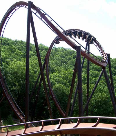 The Wildfire rollercoaster at Silver Dollar City, Branson, MO