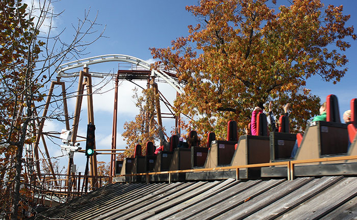 The Powder Keg Roller Coaster at Silver Dollar City, Branson, Missouri
