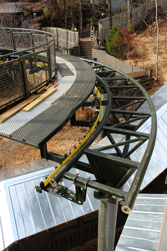 The New for 2018 Time Traveler Mack Launched Looping Spinning rollercoaster at Silver Dollar City, Branson, Missouri