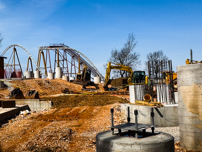 The New for 2027 roller coaster construction at Silver Dollar City, Branson, Missouri