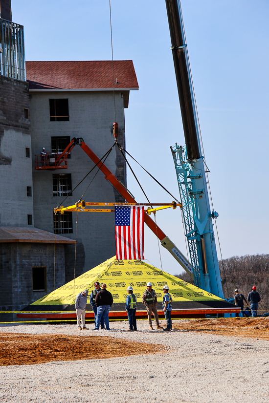The Silver Sollar City Resort topping off ceremony at Silver Dollar City, Branson, Missouri