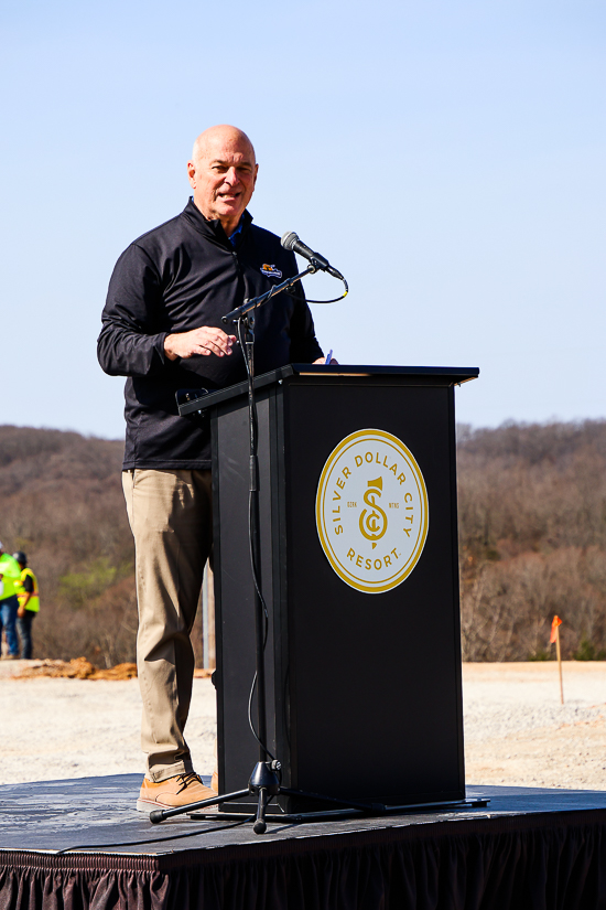 The Silver Sollar City Resort topping off ceremony at Silver Dollar City, Branson, Missouri