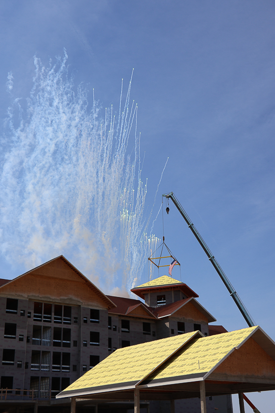 The Silver Sollar City Resort topping off ceremony at Silver Dollar City, Branson, Missouri