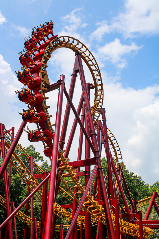 Professor Screamore's Skywinder roller coaster at Six Flags America, Upper Marlboro, MD