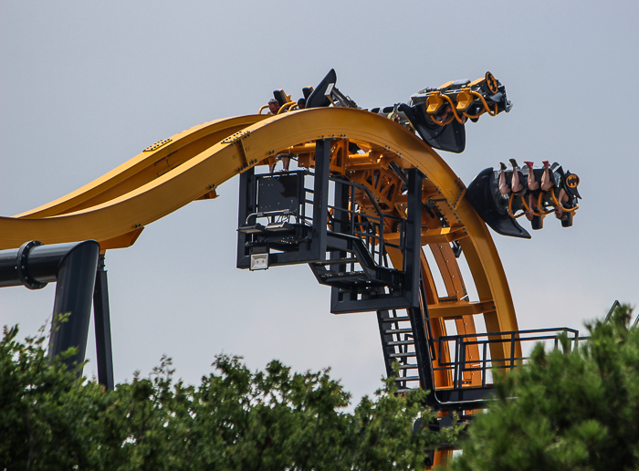The Batman rollercoaster at Six Flags Fiesta Texas, San Antonio, Texas