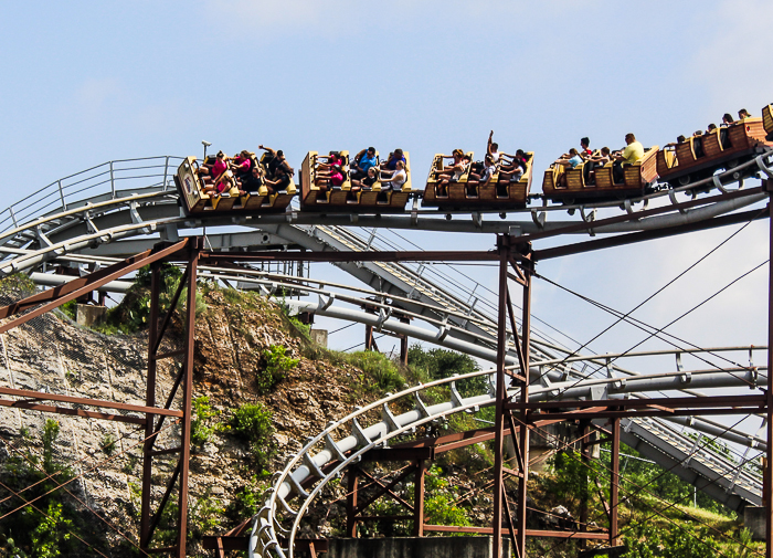Roadrunner Express Rollercoaster at Six Flags Fiesta Texas, San Antonio, Texas